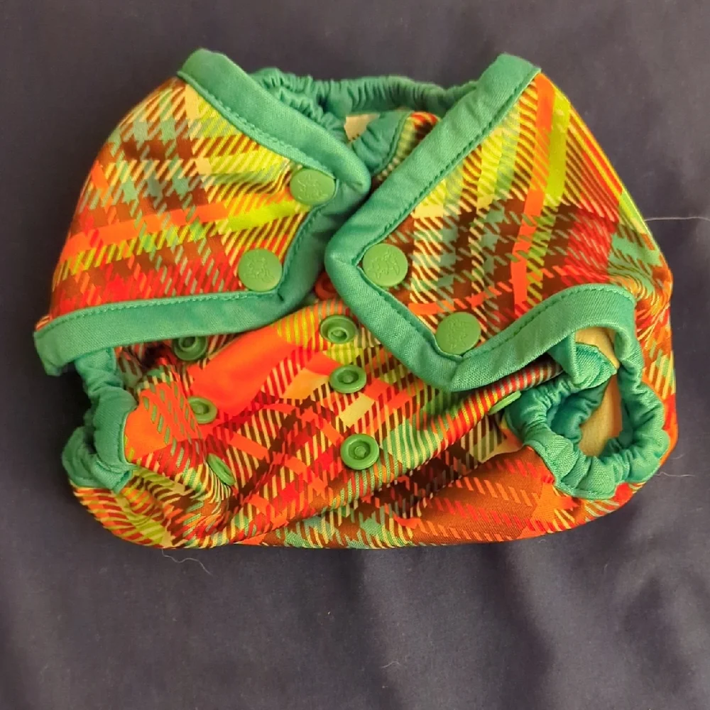 Plaid Rumparooz Newborn Diaper Cover